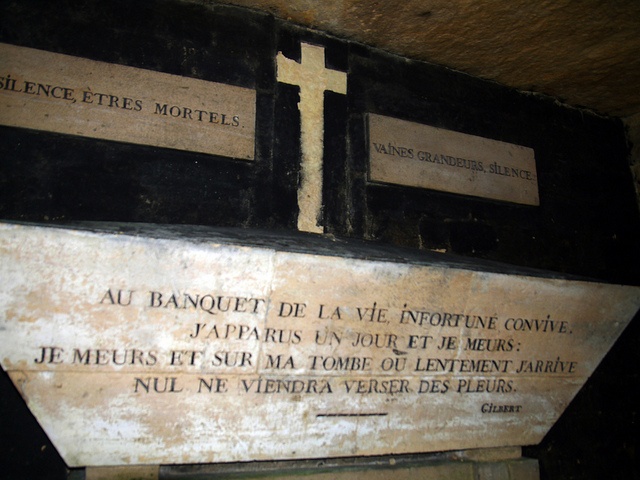 Inscription catacombes de paris