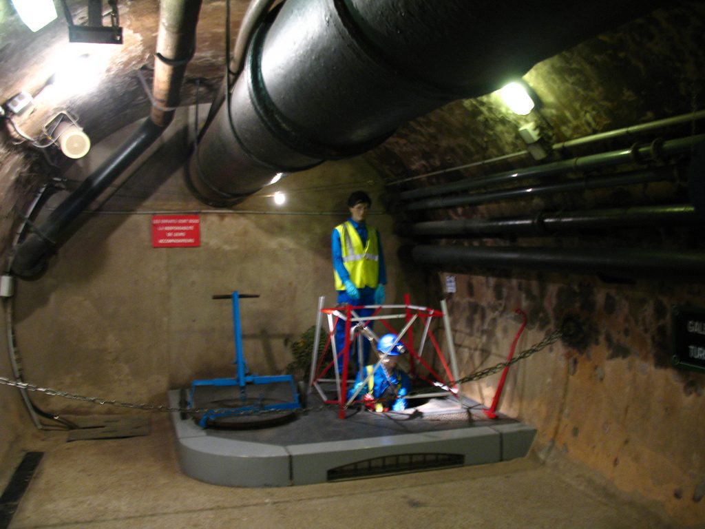 Mise en scène dans les égouts de Paris